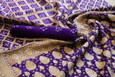 Violet Georgette Bandhini Design Banarasi Saree - MIRASILKS Violet Georgette Bandhini Design Banarasi Saree